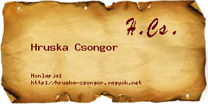 Hruska Csongor névjegykártya